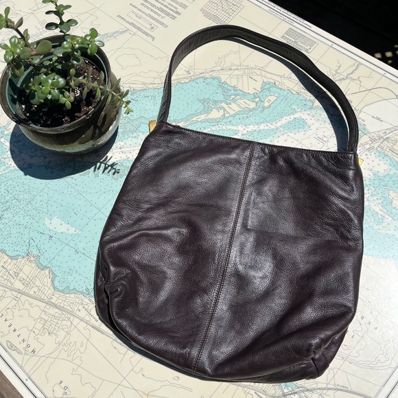 Vintage 90s Zenith Chocolate Leather Purse - Picture 2 of 5